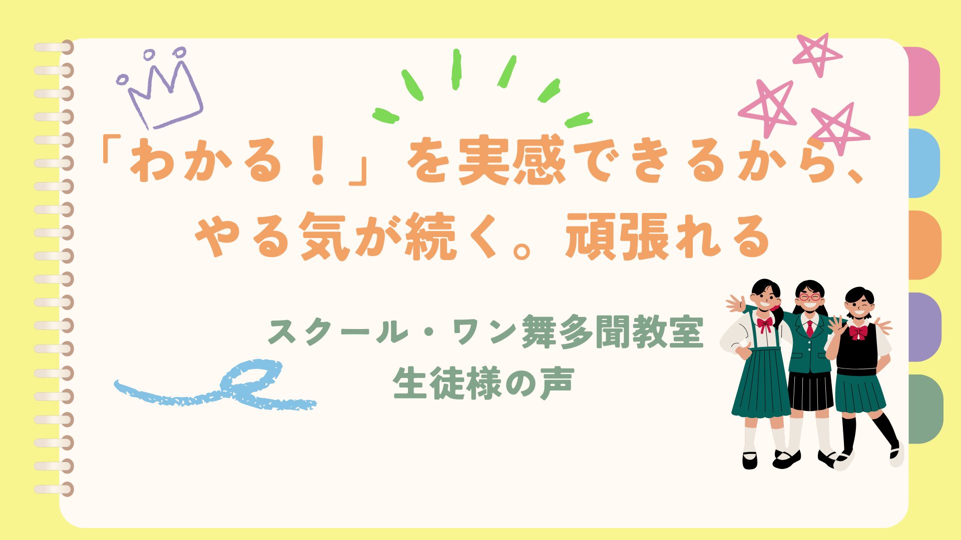 スクール・ワン舞多聞教室ってこんなところ！